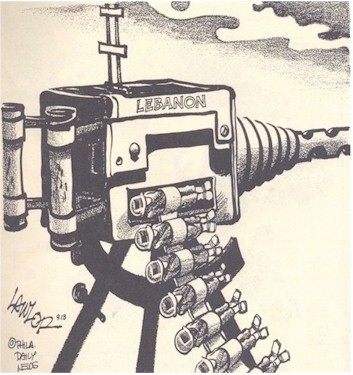 Pulitzer prize winner cartoon: youngsters as bullets 