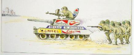 military army with logos