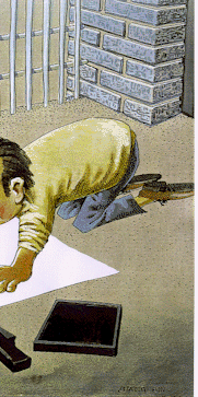 China cartoon, brave man