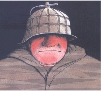 Israel cartoon, bomb in mind, halmet 