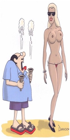 cartoons from England, ice cream breast