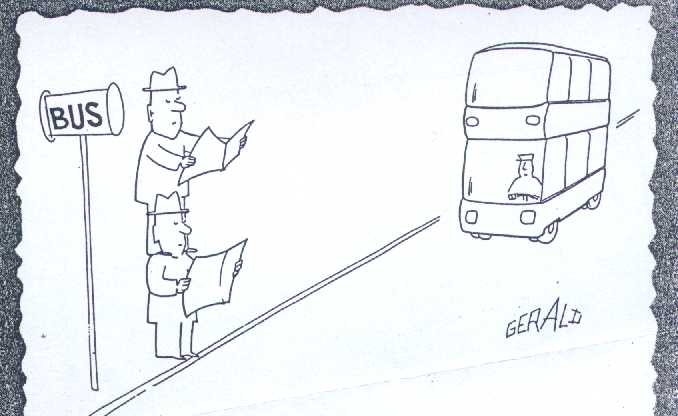French cartoon, Paris bus