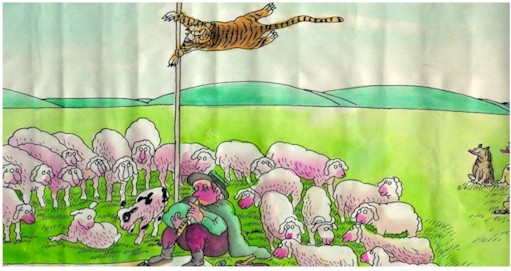 China cartoon, scarecrow