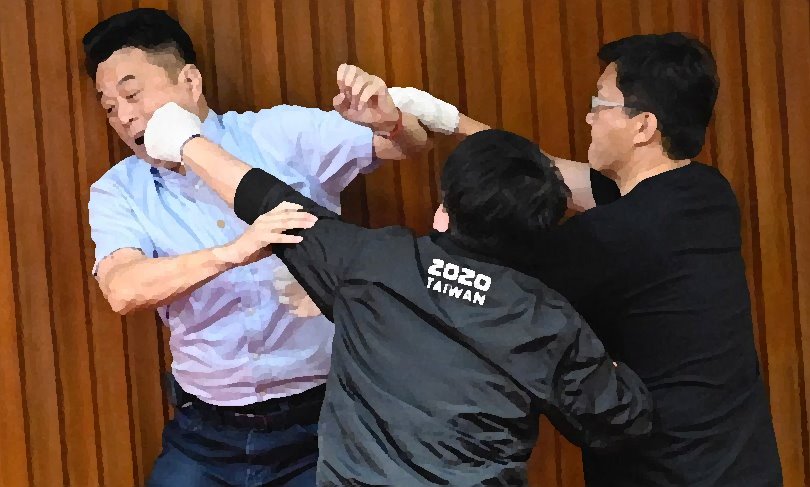 violence in Taiwan chamber